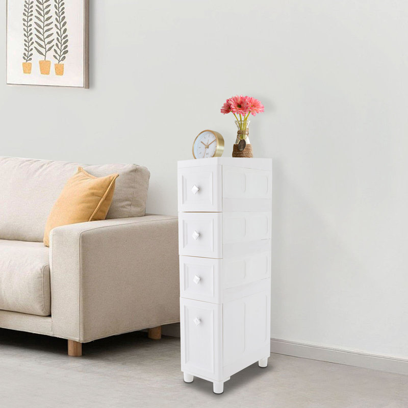 Latitude Run® Narrow Slim Storage Cabinet 4 Tier & Reviews | Wayfair